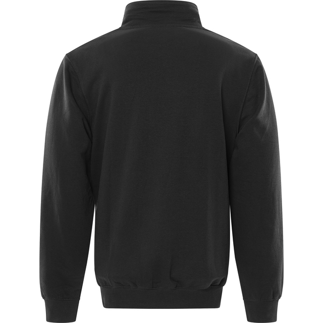 SWEATSHIRT KORT ZIP 1737 SWB SVART STL L