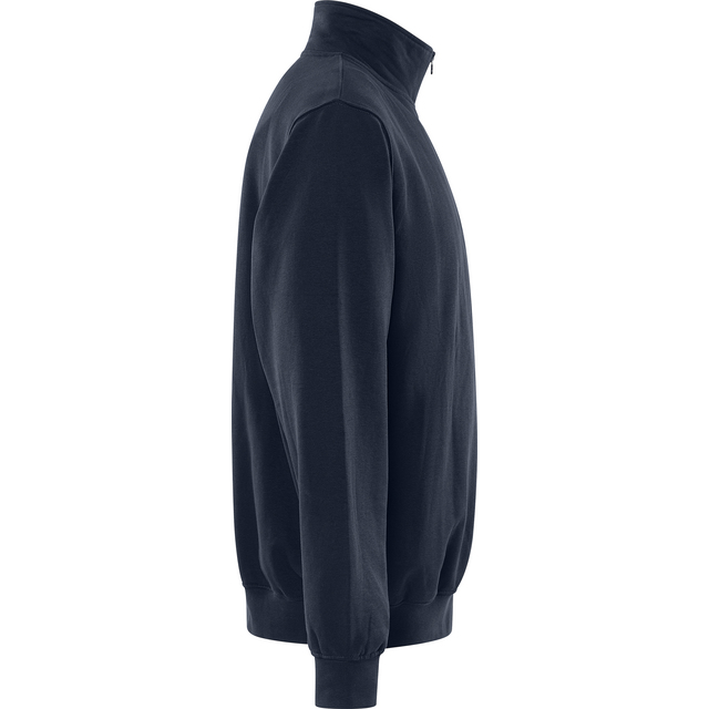 SWEATSHIRT KORT ZIP 1737 SWB MÖRK MARIN STL M