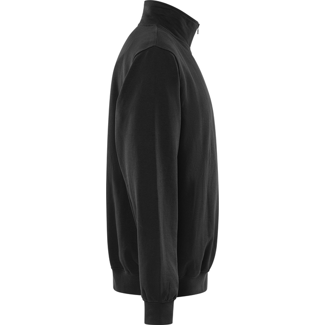 SWEATSHIRT KORT ZIP 1737 SWB SVART STL L