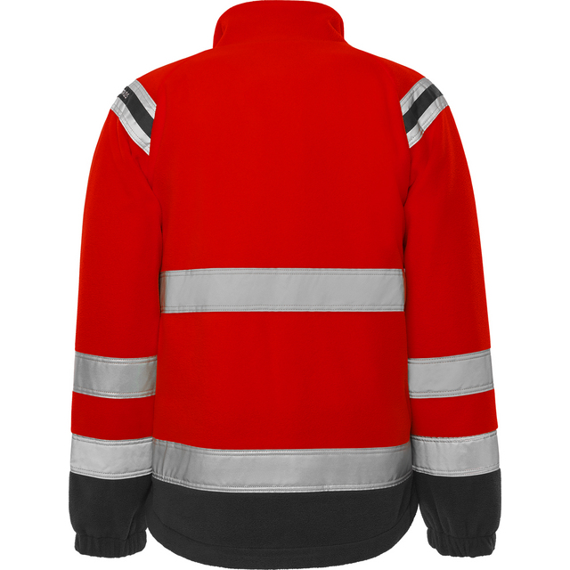 FLEECEJACKA VARSEL 4041 FE VARSELRÖD/SVART STL S