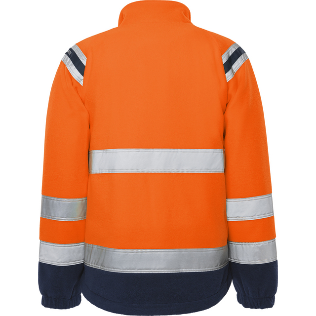 FLEECEJACKA VARSEL 4041 FE VARSELORANGE/MARIN STL M