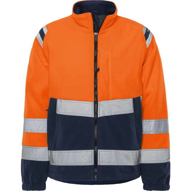 FLEECEJACKA VARSEL 4041 FE VARSELORANGE/MARIN STL M | Beijerbygg Byggmaterial