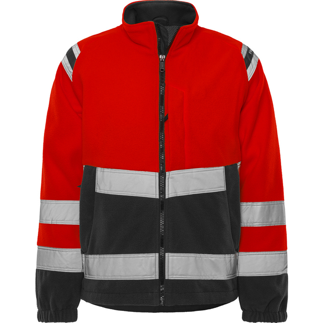 FLEECEJACKA VARSEL 4041 FE VARSELRÖD/SVART STL S | Beijerbygg Byggmaterial