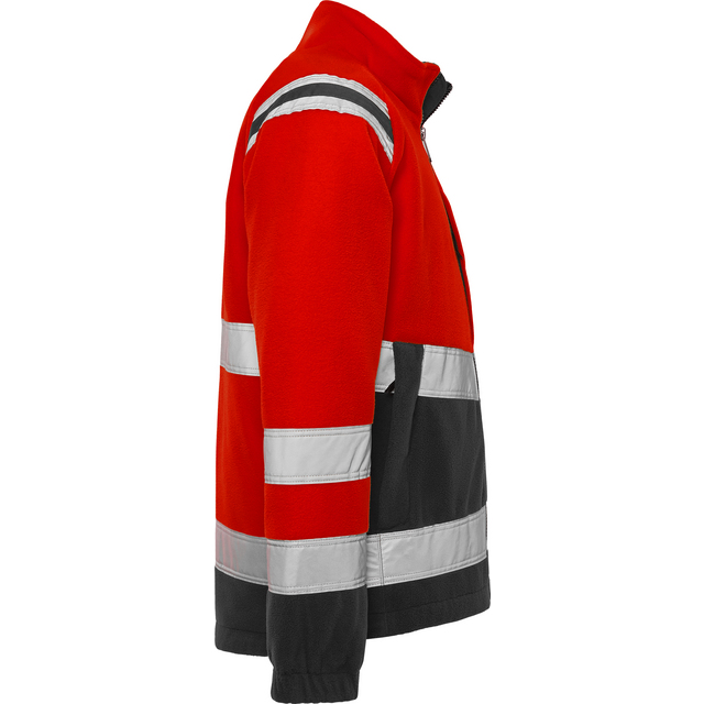 FLEECEJACKA VARSEL 4041 FE VARSELRÖD/SVART STL S