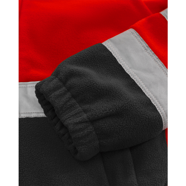 FLEECEJACKA VARSEL 4041 FE VARSELRÖD/SVART STL S