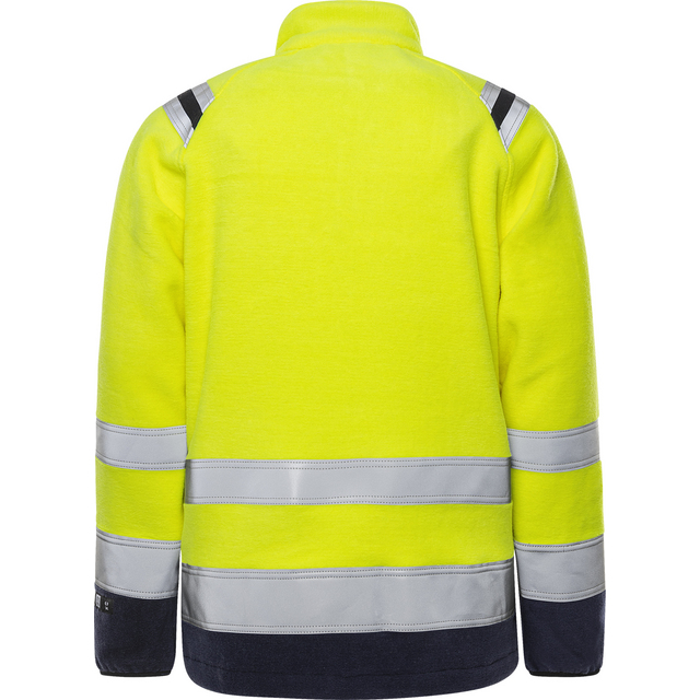 Produktbild föreställande artikeln FLEECEJACKA FLAM KL 3 4063 ATF VARSELGUL/MARIN STL M från kategorin Flamskyddsöverdelar