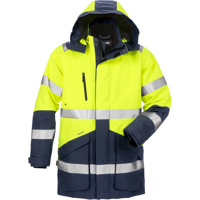 VINTERPARKAS GORE-TEX VARSEL GUL/MARINBLÅ STL M | Beijerbygg Byggmaterial