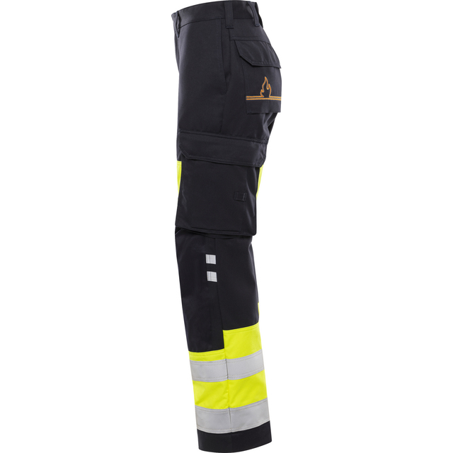 Produktbild föreställande artikeln BYXA FLAM DAM KL 1 2776 ATHS VARSELGUL/MARIN STL 34 från kategorin Flamskyddsbyxor