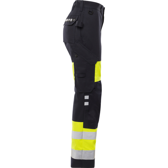 Produktbild föreställande artikeln BYXA FLAM DAM KL 1 2776 ATHS VARSELGUL/MARIN STL 34 från kategorin Flamskyddsbyxor