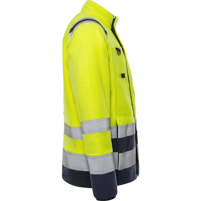 Produktbild föreställande artikeln FLEECEJACKA FLAM KL 3 4063 ATF VARSELGUL/MARIN STL M från kategorin Flamskyddsöverdelar