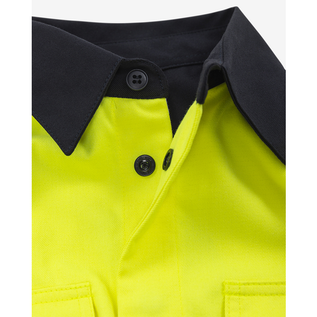 SKJORTA FLAM KL 3 7050 ATS VARSELGUL/MARIN STL M