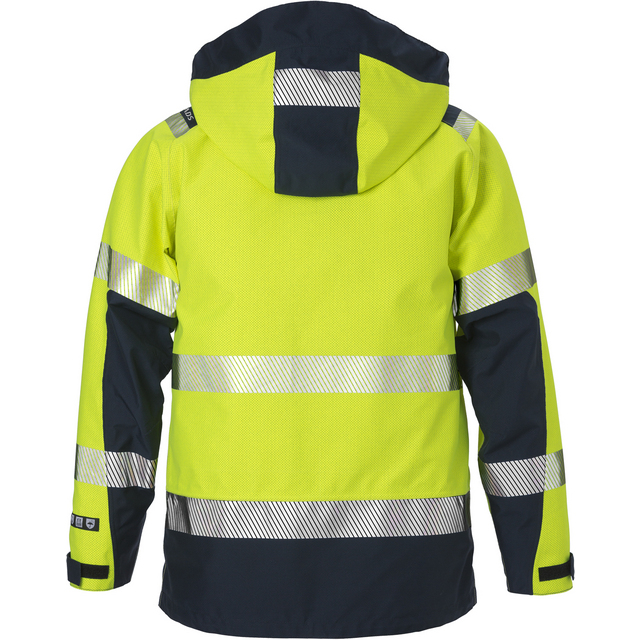 JACKA 4095 GXE GORE-TEX FLAMSK VARSEL GUL/MARINBLÅ STL S