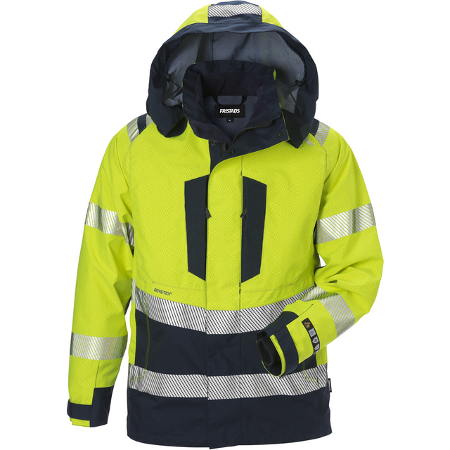 JACKA 4095 GXE GORE-TEX FLAMSK VARSEL GUL/MARINBLÅ STL S