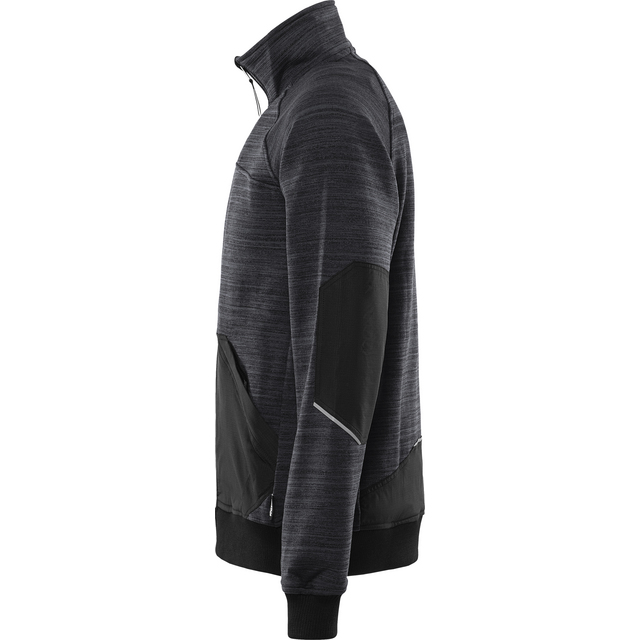 SWEATSHIRTJACKA 7052 SMP GRÅ/SVART STL XS