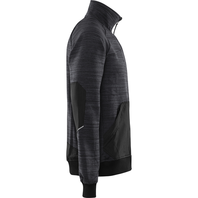 SWEATSHIRTJACKA 7052 SMP GRÅ/SVART STL XS