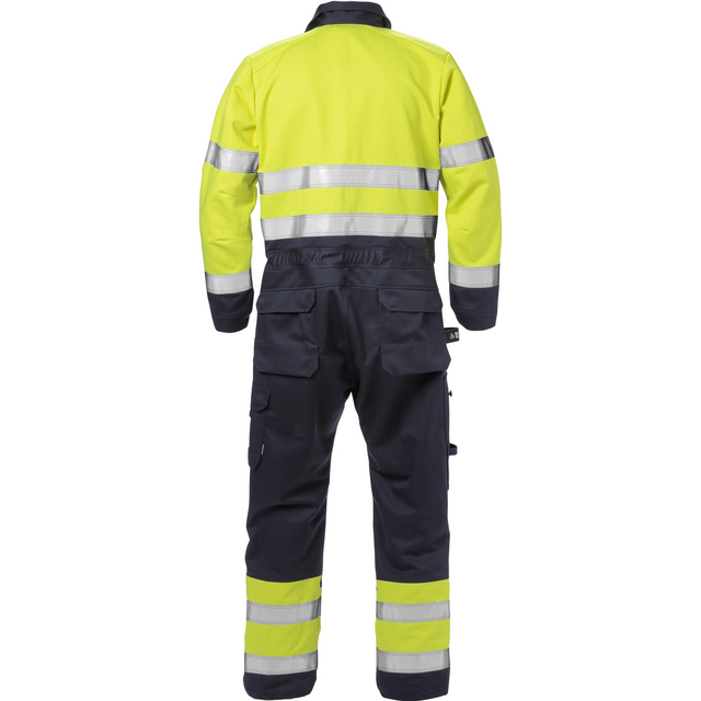 Produktbild föreställande artikeln OVERALL FLAM KL 3 8084 FLAM VARSELGUL/MARIN STL 2XL från kategorin Flamskyddsoveraller