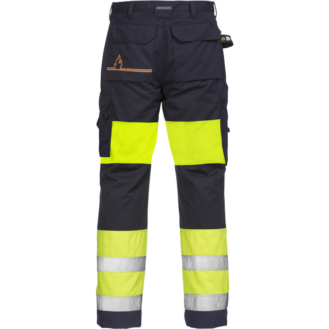 Produktbild föreställande artikeln BYXA FLAM DAM KL 1 2777 ATHS VARSELGUL/MARIN STL 40 från kategorin Flamskyddsbyxor