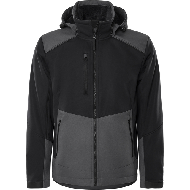 SOFTSHELLJACKA 4060 CFJ FODRAD SVART/GRÅ STL L | Beijerbygg Byggmaterial