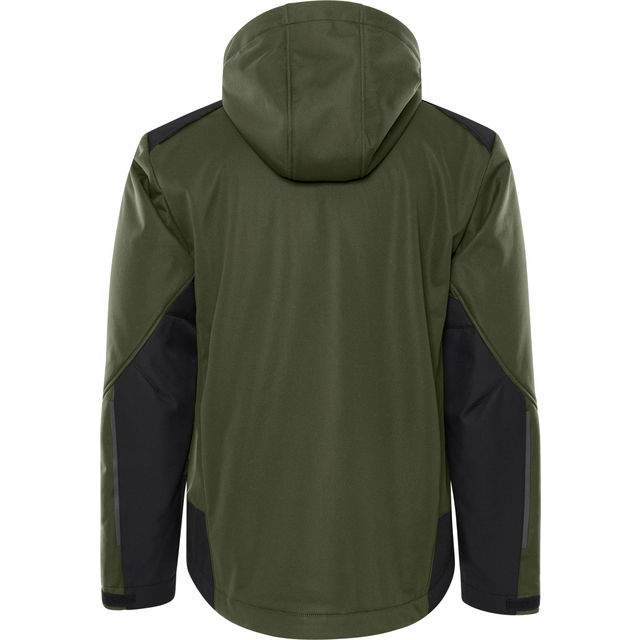 SOFTSHELLJACKA 4060 FODRAD CFJ MILITÄRGRÖN/SVART STL M