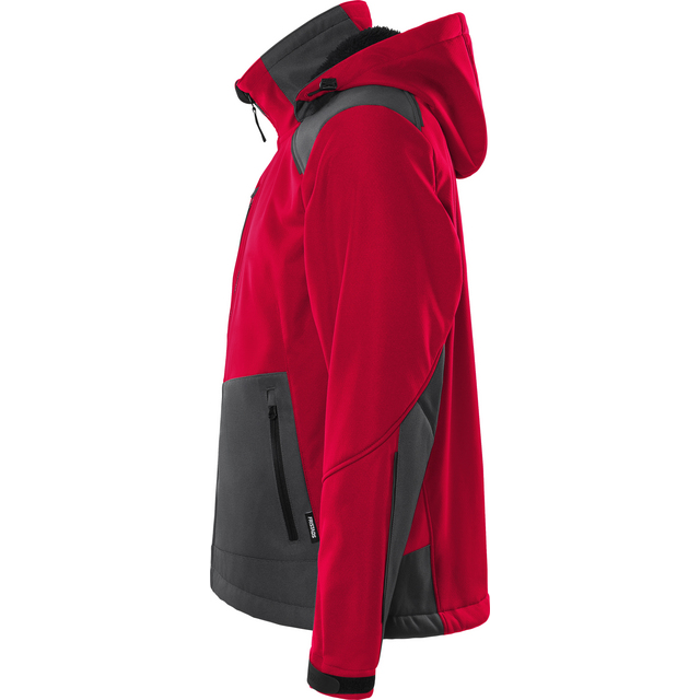 SOFTSHELLJACKA 4060 FODRAD CFJ RÖD/GRÅ STL 2XL