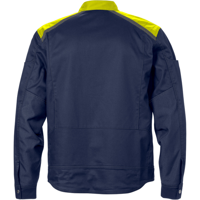 Produktbild föreställande artikeln JACKA 4555 STFP MARINBLÅ/VARSEL GUL STL 4XL från kategorin Överdelar