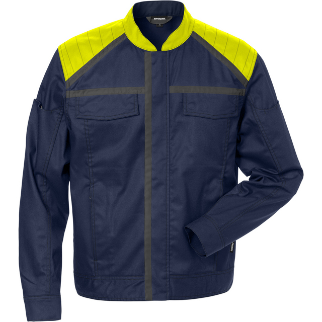 JACKA 4555 STFP MARINBLÅ/VARSEL GUL STL 4XL | Beijerbygg Byggmaterial