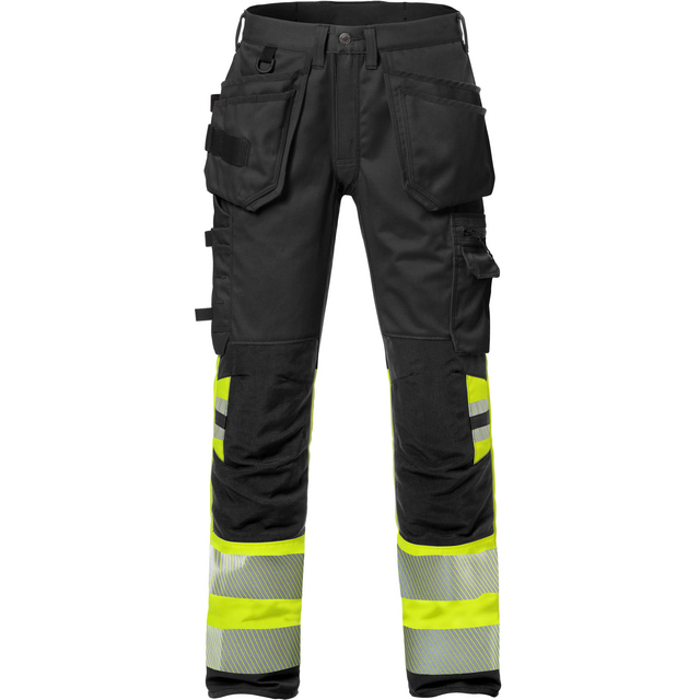 BYXA STRETCH VARSEL 2706 PLU VARSELGUL/SVART STL D84