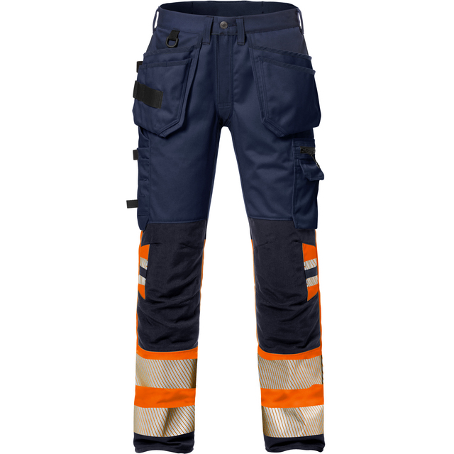 BYXA STRETCH VARSEL 2706 PLU VARSELORANGE/MARIN STL D92