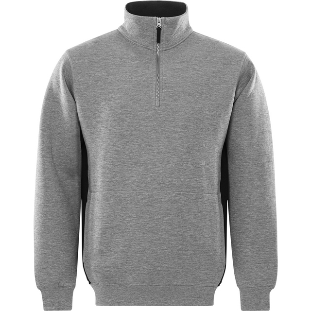 SWEATSHIRT KORT ZIP 1705 DF GRÅMELERAD STL 3XL | Beijerbygg Byggmaterial