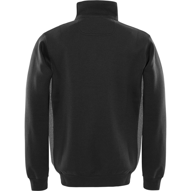 SWEATSHIRT KORT ZIP 1705 DF SVART STL S