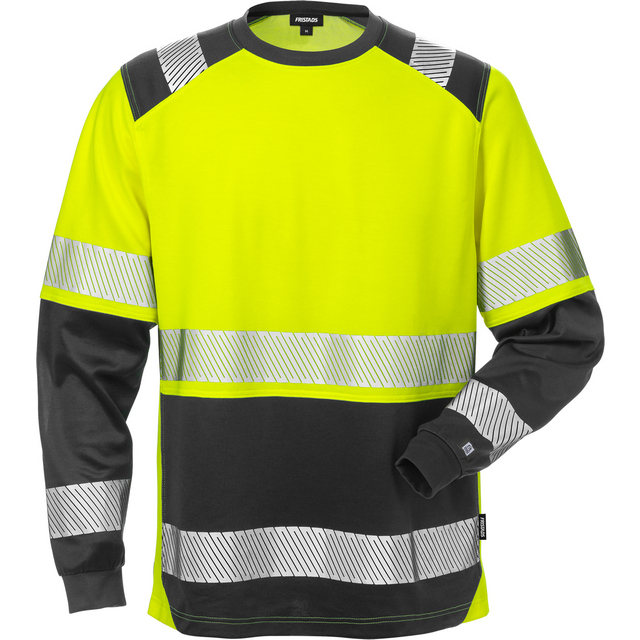 T-SHIRT LÅNG ÄRM KL 2 7457 THV VARSELGUL/SVART STL 2XL | Beijerbygg Byggmaterial