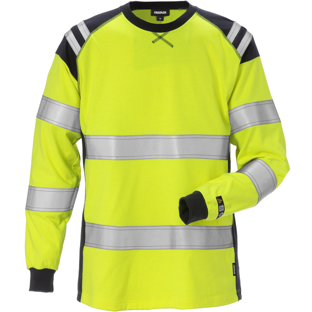 T-SHIRT FLAM DAM KL3 7097 TFLH VARSELGUL/MARINBLÅ STL 3XL | Beijerbygg Byggmaterial