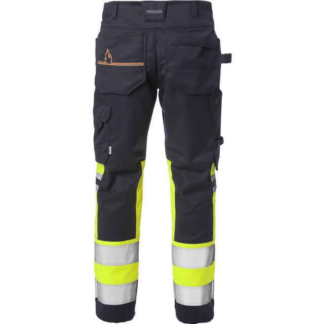 STRETCHBYXA FLAM KL1 2163 ATHF VARSELGUL/MARINBLÅ STL C152