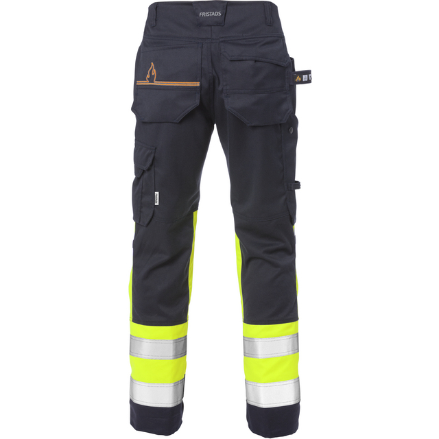 Produktbild föreställande artikeln STRETCHBYXA KL 1 2171 ATHF VARSELGUL/MARINBLÅ STL 34 från kategorin Byxor