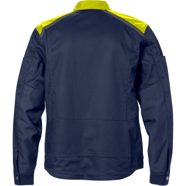 Produktbild föreställande artikeln JACKA DAM 4556 STFP MARINBLÅ/VARSEL GUL STL 2XL från kategorin Överdelar