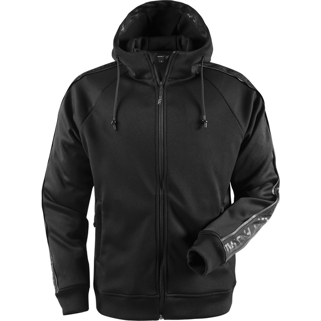 SWEATSHIRTJACKA HUVA 7464 SSL SVART STL M