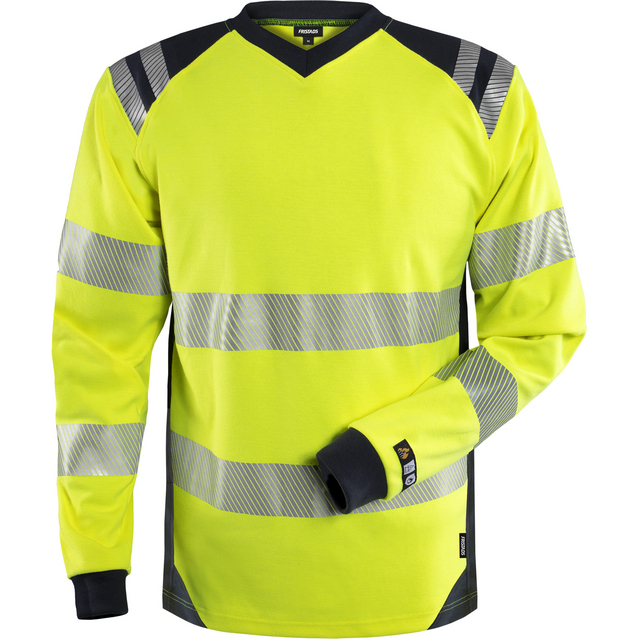 T-SHIRT FLAM KL 3 7359 TFL VARSELGUL/MARINBLÅ STL M | Beijerbygg Byggmaterial