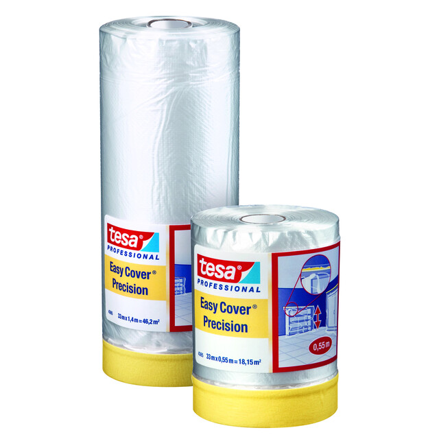 Produktbild föreställande artikeln MASKERINGSFOLIE EASY COVER PRECISION TESA 550MM 33M från kategorin Maskeringstejp