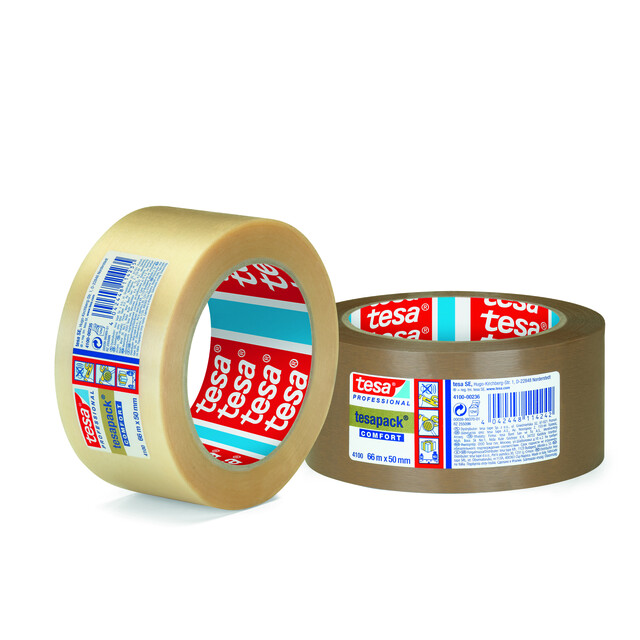 PACKTEJP PVC 4100 TESA TRP PRÄGLAD 66M 50MM