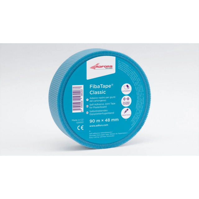 Produktbild föreställande artikeln GLASFIBERREMSA FIBA TAPE 20M BR=5CM från kategorin Övriga måleriverktyg
