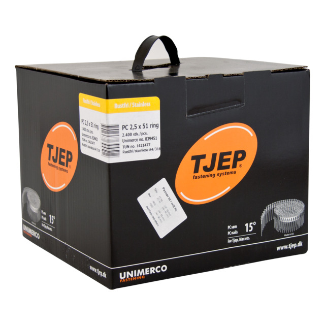 SPIK PLASTB TJEP RF A4 RING 16GR FS 2,5X51MM 2400ST