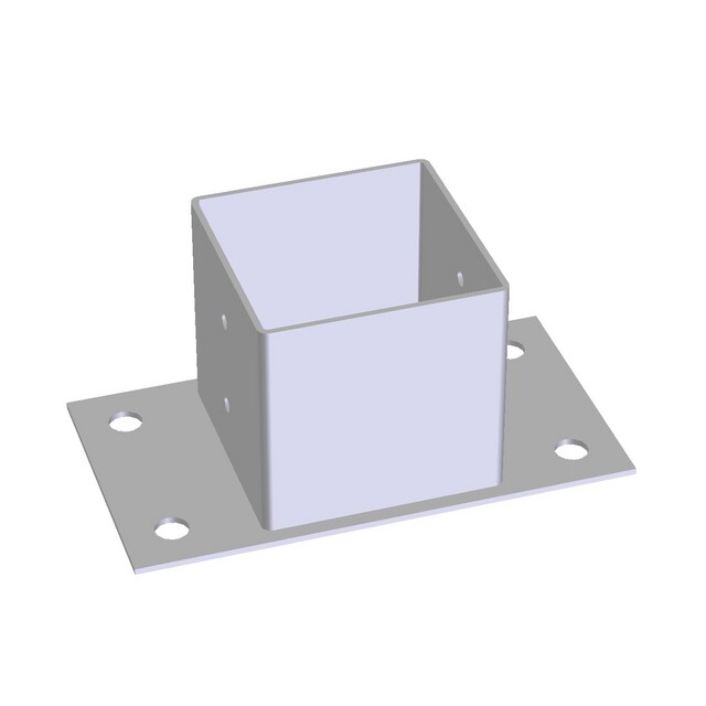 STOLPSKO GALVAD 96X96X150MM