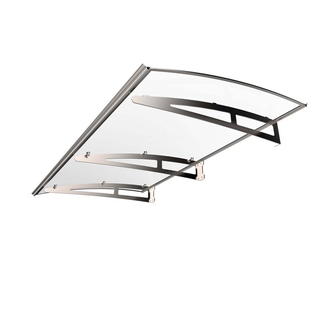 ENTRÉTAK SILVER/KLARGLAS 2000X1000MM