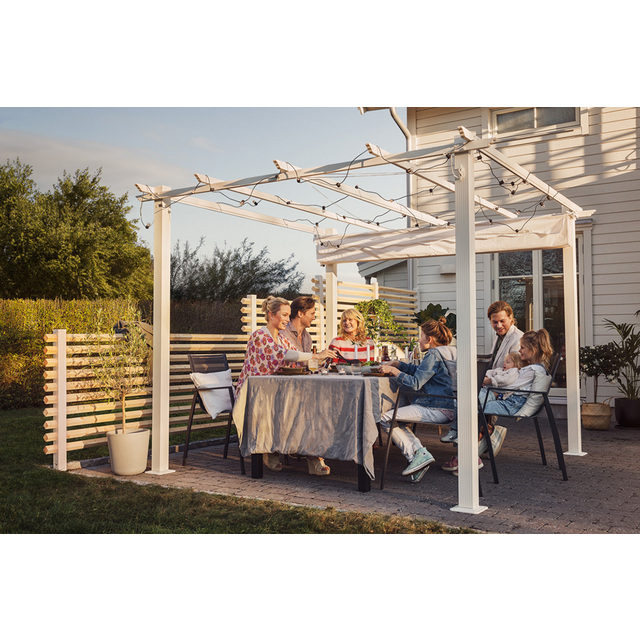Miljöbild föreställande artikeln PERGOLA VIT 3X3M  från kategorin Pergola