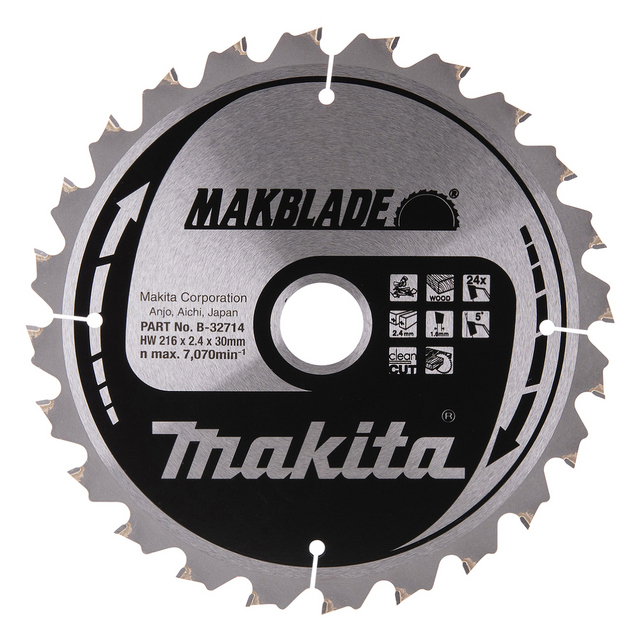 SÅGKLINGA B-32714 MAKITA TRÄ 24T 216X30X2,4MM | Beijerbygg Byggmaterial