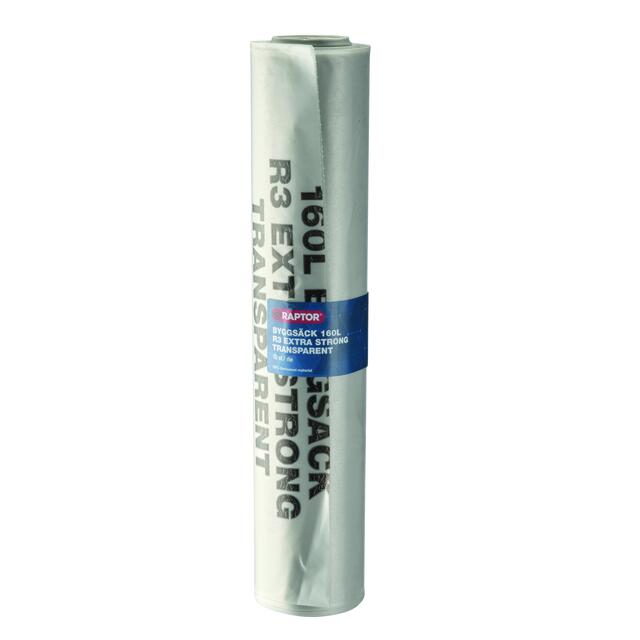 BYGGSÄCK RAPTOR R3 TRANSP 160L 10ST/RLE EXTRA STRONG (150) | Beijerbygg Byggmaterial