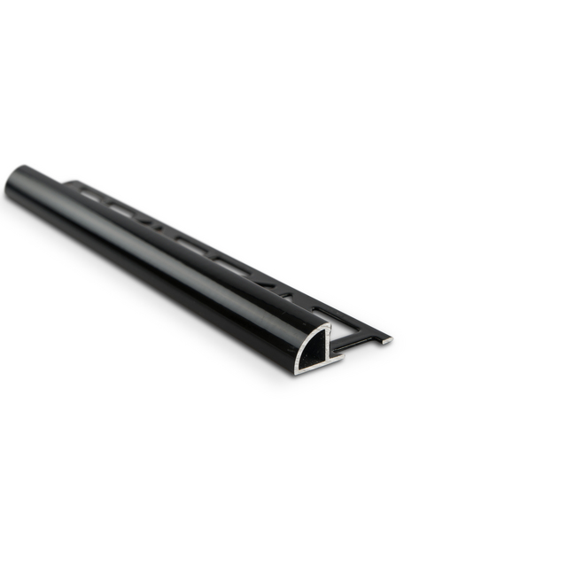 KAKELLIST KVARTSRUND ALU SVART 8MM 2,5M