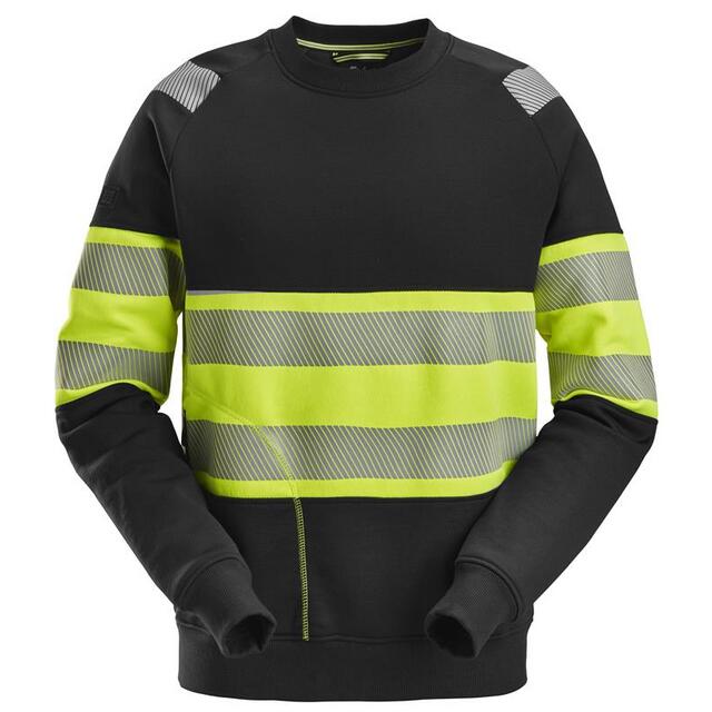 SWEATSHIRT REFLEX KL 1 SVART/VARSELGUL STL XS | Beijerbygg Byggmaterial