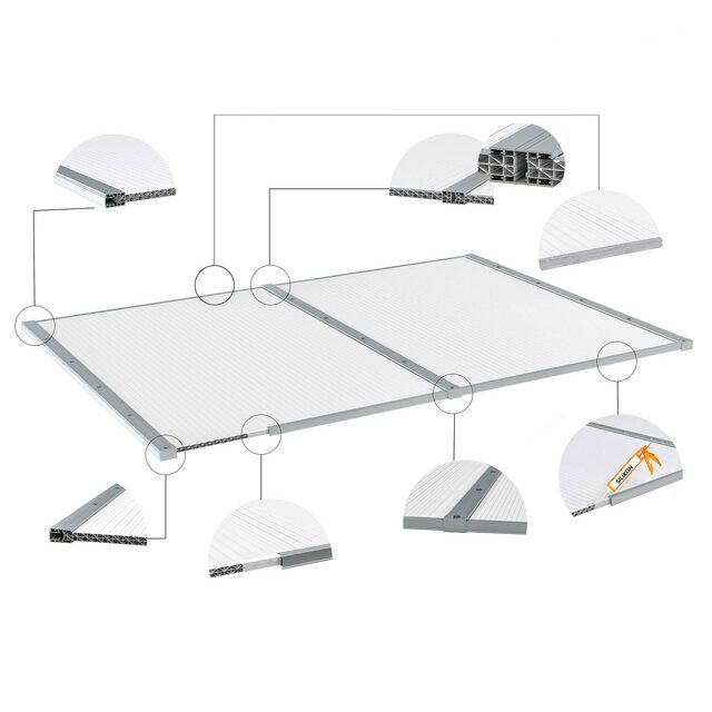 KANALPLAST 10MM KLAR KOMPLETT 11 ST 3000X1050