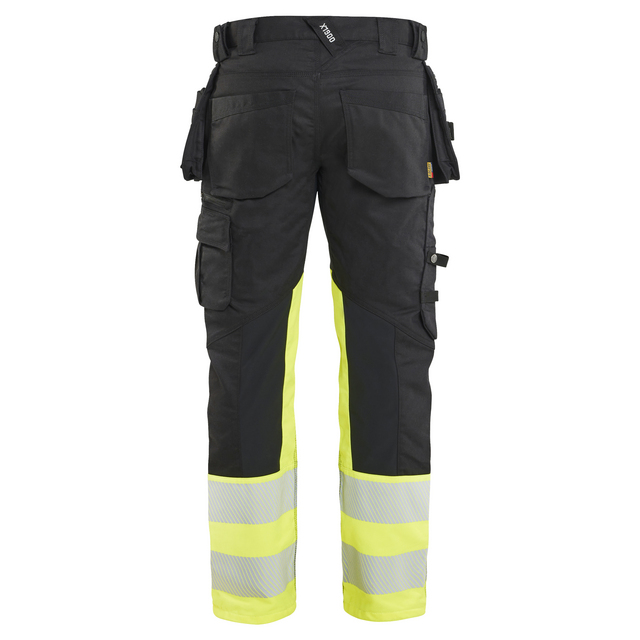 Produktbild föreställande artikeln VARSELBYXA STRETCH SVART/VARSELGUL C44 från kategorin Varselbyxor
